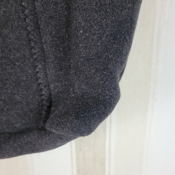 J. Jill Wool‎ Blend Tote Bag Purse Black Charcoal Gray - Picture 3 of 10